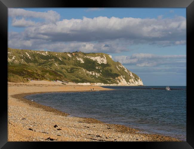 White Nothe and Ringstead Bay, Dorset, UK Framed Print by Colin Tracy