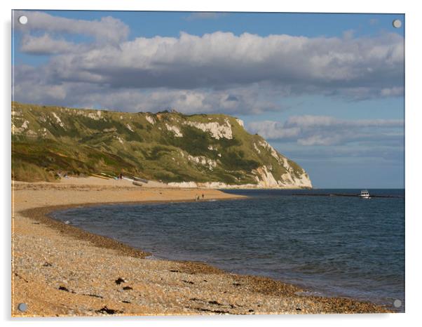 White Nothe and Ringstead Bay, Dorset, UK Acrylic by Colin Tracy