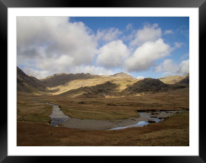 Sky, Mountains and River in the South West Lake Di Framed Mounted Print by Colin Tracy