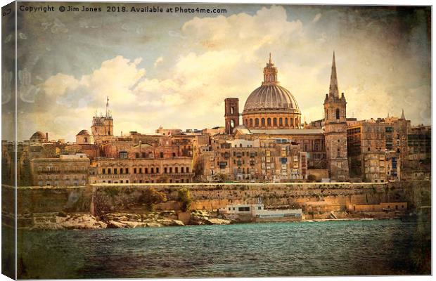 Artistic Valletta Canvas Print by Jim Jones