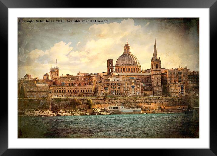 Artistic Valletta Framed Mounted Print by Jim Jones