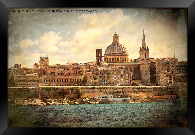 Artistic Valletta Framed Print by Jim Jones