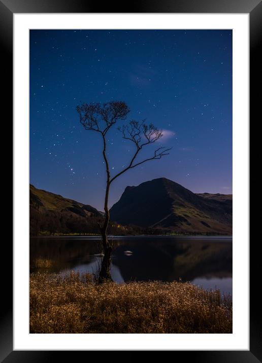 Buttermere by Starlight Framed Mounted Print by George Robertson