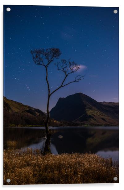 Buttermere by Starlight Acrylic by George Robertson