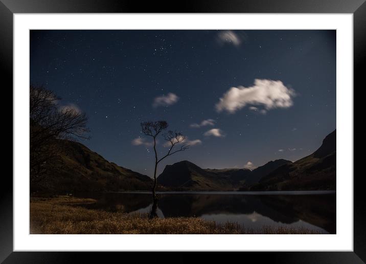 Buttermere by night Framed Mounted Print by George Robertson