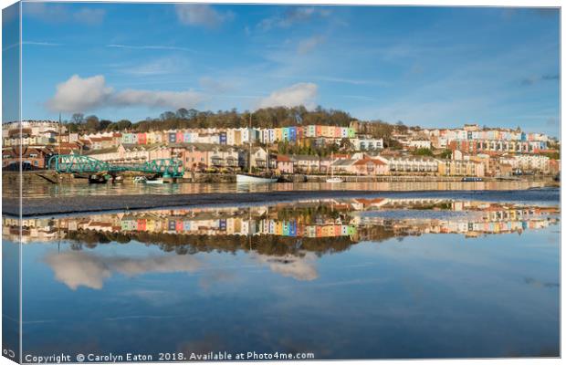 Bristol Harbourside Reflected Canvas Print by Carolyn Eaton