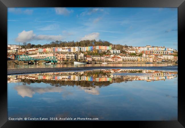 Bristol Harbourside Reflected Framed Print by Carolyn Eaton