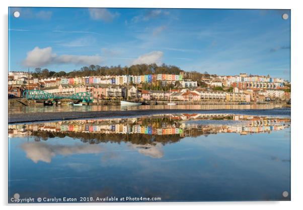 Bristol Harbourside Reflected Acrylic by Carolyn Eaton