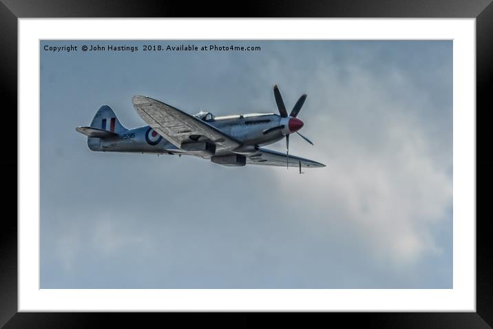 Iconic Spitfire Takes Flight Framed Mounted Print by John Hastings