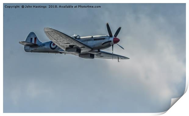 Iconic Spitfire Takes Flight Print by John Hastings