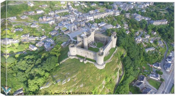 Harlech Castle from a different perspective Canvas Print by lee retallic