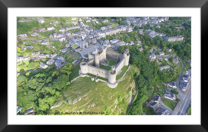Harlech Castle from a different perspective Framed Mounted Print by lee retallic