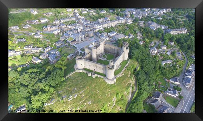 Harlech Castle from a different perspective Framed Print by lee retallic