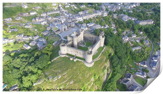 Harlech Castle from a different perspective Print by lee retallic