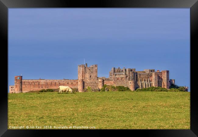 Bamburgh Castle  Northumberland Framed Print by Jim Key