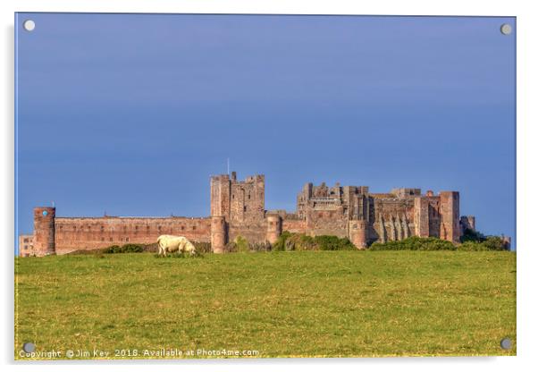 Bamburgh Castle  Northumberland Acrylic by Jim Key