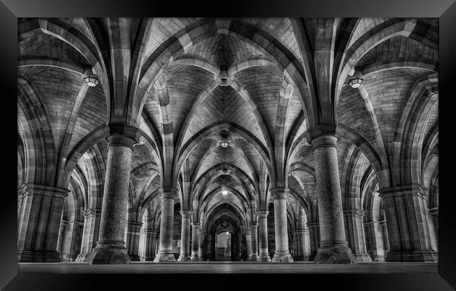 Glasgow University Cloisters Framed Print by George Robertson