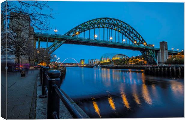 Tyne Bridge in Newcastle upon Tyne Canvas Print by Phil Page