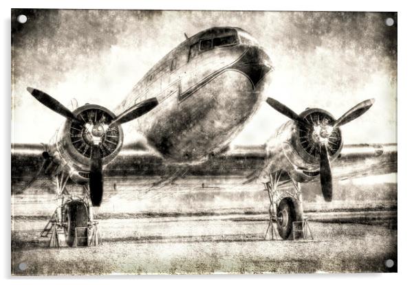 Vintage Aviation Acrylic by David Pyatt