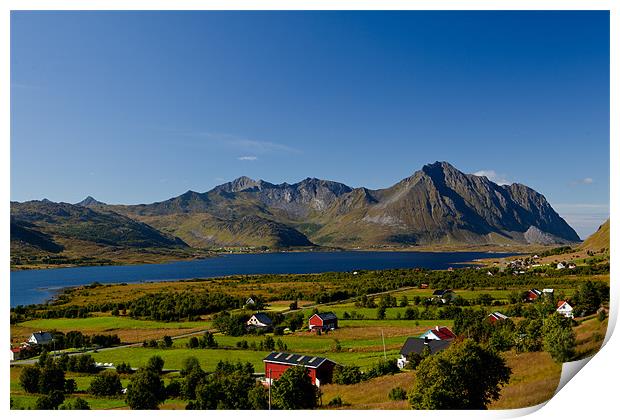 Fjorde auf den Lofoten Print by Thomas Schaeffer