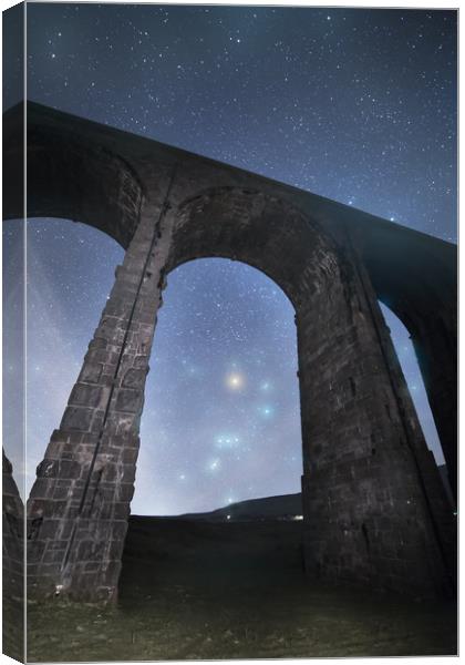 Orion from Ribblehead Viaduct Canvas Print by Pete Collins