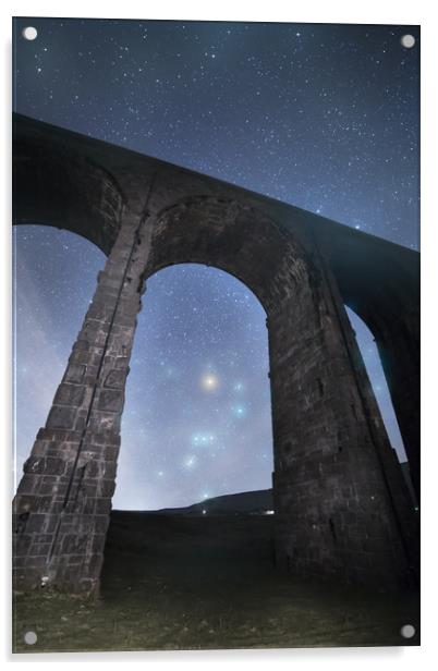 Orion from Ribblehead Viaduct Acrylic by Pete Collins