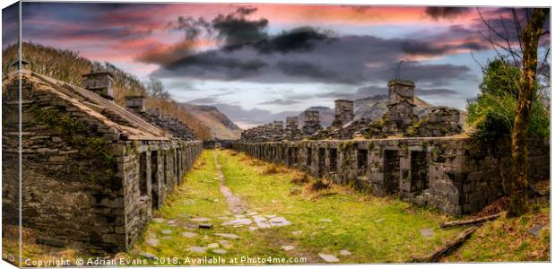 Anglesey Barracks Snowdonia Canvas Print by Adrian Evans