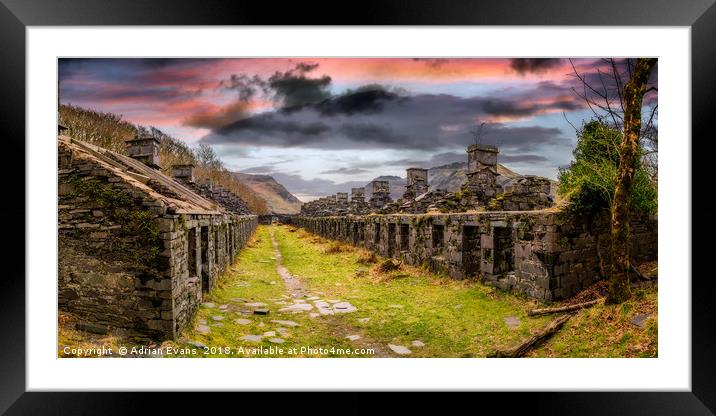 Anglesey Barracks Snowdonia Framed Mounted Print by Adrian Evans