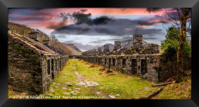 Anglesey Barracks Snowdonia Framed Print by Adrian Evans