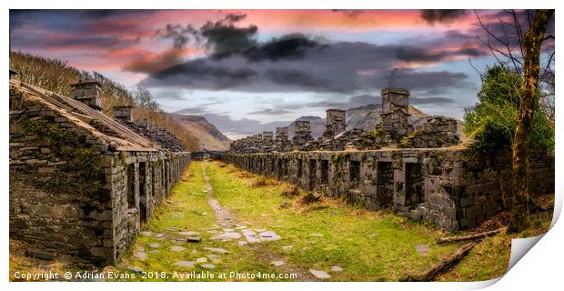 Anglesey Barracks Snowdonia Print by Adrian Evans