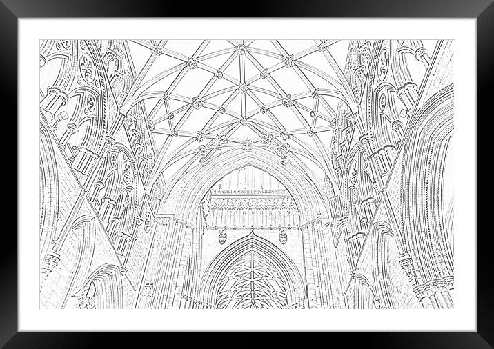 York Minster Sketch Framed Mounted Print by George Young