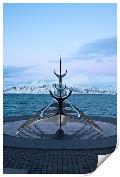 Sun Voyager, Reykjvik, Iceland Print by David Tanner