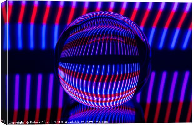 Abstract art Red and Blue in the glass ball Canvas Print by Robert Gipson