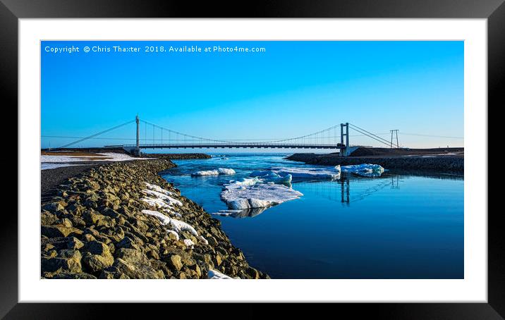 Majestic Ice Bridge in Iceland Framed Mounted Print by Chris Thaxter