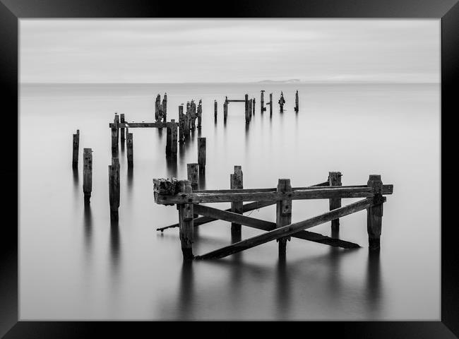 Swanage Old Pier Framed Print by keith mitchell