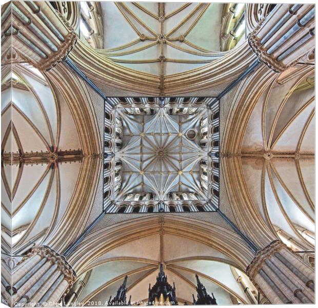 The Transept, Lincoln Cathedral, facing east. Canvas Print by Chris Langley