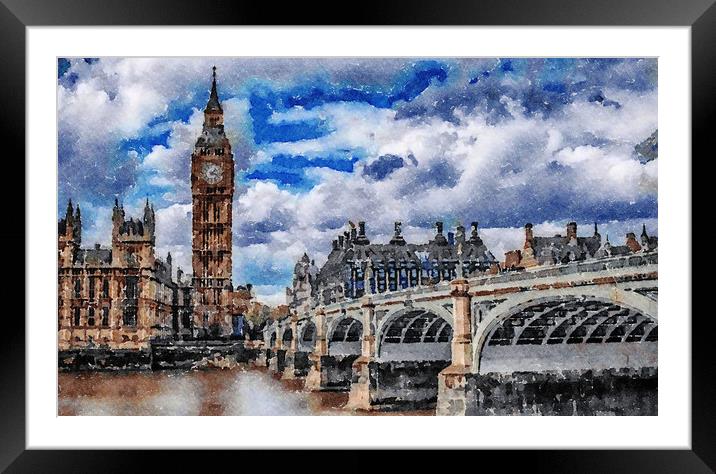 London Bridge Print.. Framed Mounted Print by Tanya Hall
