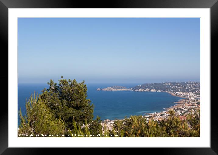 View to Javea Framed Mounted Print by Christine Seiffert