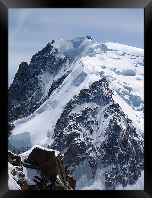 Mont Blanc, France, highest mountain in Europe Framed Print by Linda More