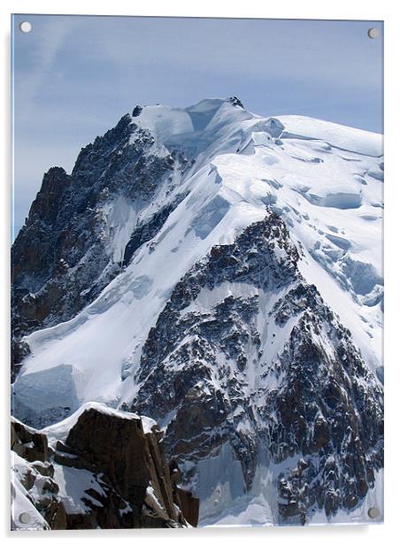 Mont Blanc, France, highest mountain in Europe Acrylic by Linda More