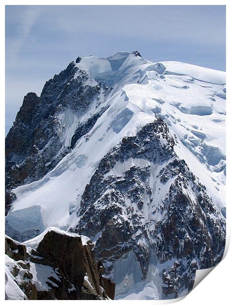Mont Blanc, France, highest mountain in Europe Print by Linda More