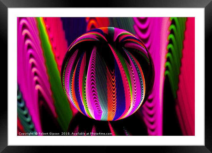 Abstract art Variation in the glass globe. Framed Mounted Print by Robert Gipson