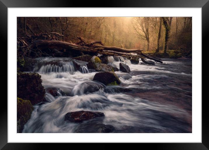 Fingle Cascades Framed Mounted Print by Chris Frost
