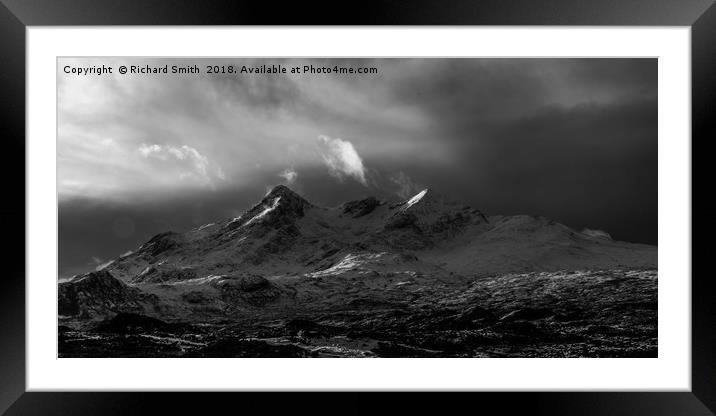 The Black Cuillin Framed Mounted Print by Richard Smith