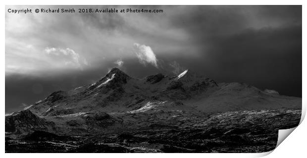 The Black Cuillin Print by Richard Smith