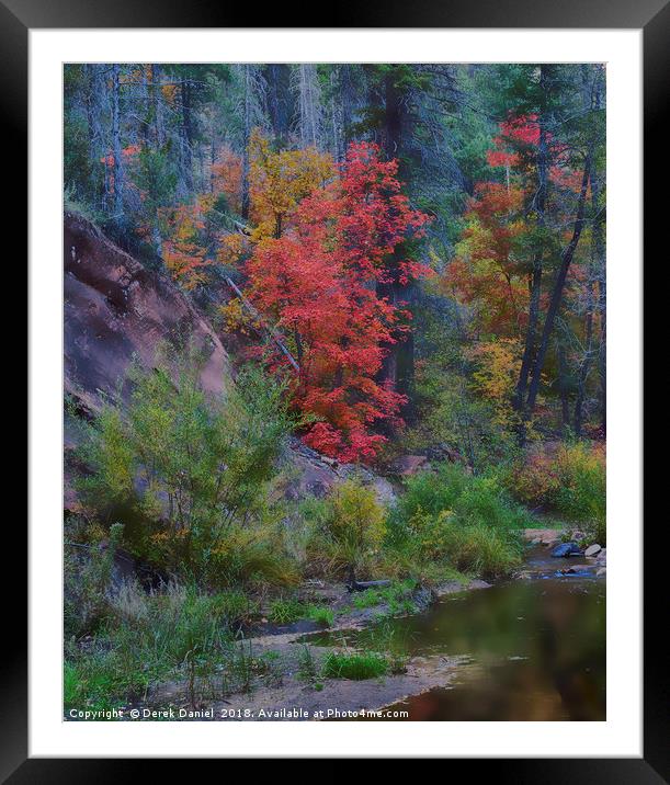 Oak Creek Canyon Framed Mounted Print by Derek Daniel