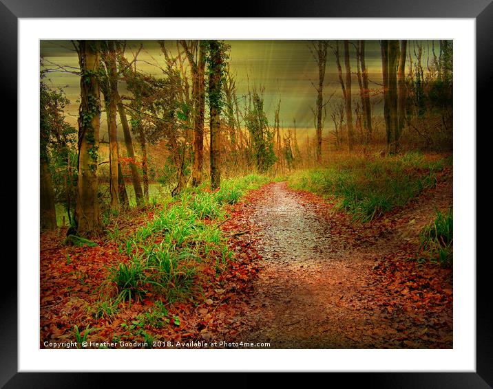 Just Walking In the Rain Framed Mounted Print by Heather Goodwin