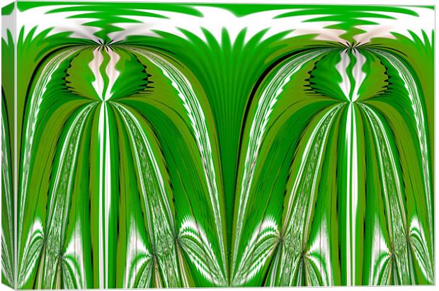 Green Plant Abstract Canvas Print by paulette hurley