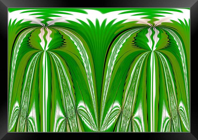 Green Plant Abstract Framed Print by paulette hurley