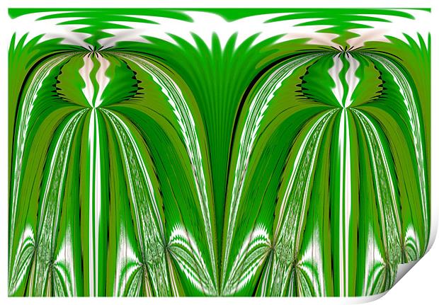 Green Plant Abstract Print by paulette hurley